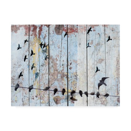 Irena Orlov 'Birds On Wood Iii' Canvas Art,24x32